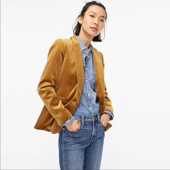 J. Crew Parke Velvet Blazer Jacket - Picture 2 of 7